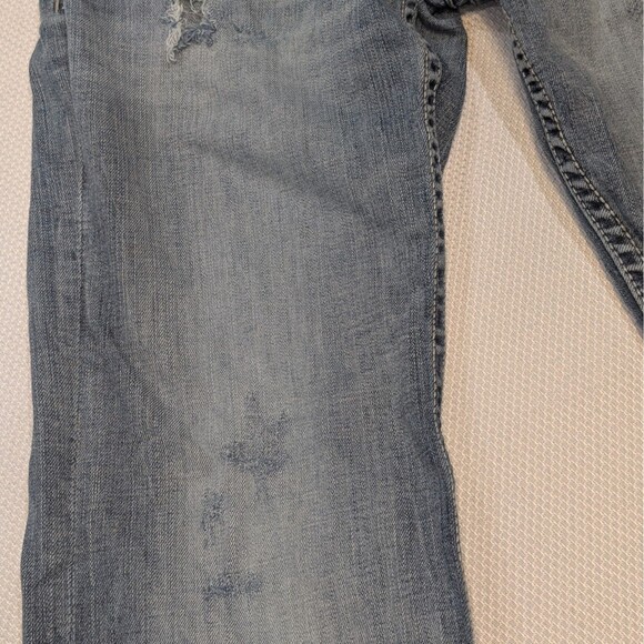BKE Aiden Bootcut Jeans Mens Sz 29x34 Distressed Med Wash Cotton Blend RN #75720 - Picture 9 of 12